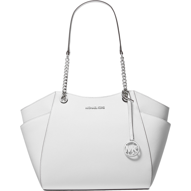 Michael Kors Kabelka Jet Set Large Saffiano Leather Shoulder Bag Optic 112792623