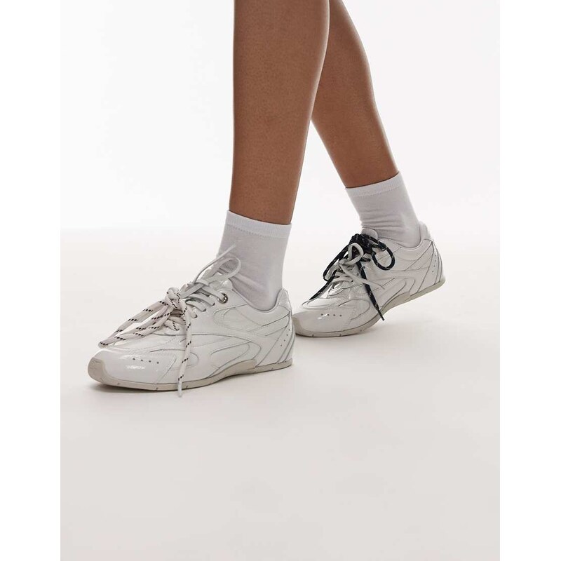 Bronx Myr-aa lace up trainers in white 112291538