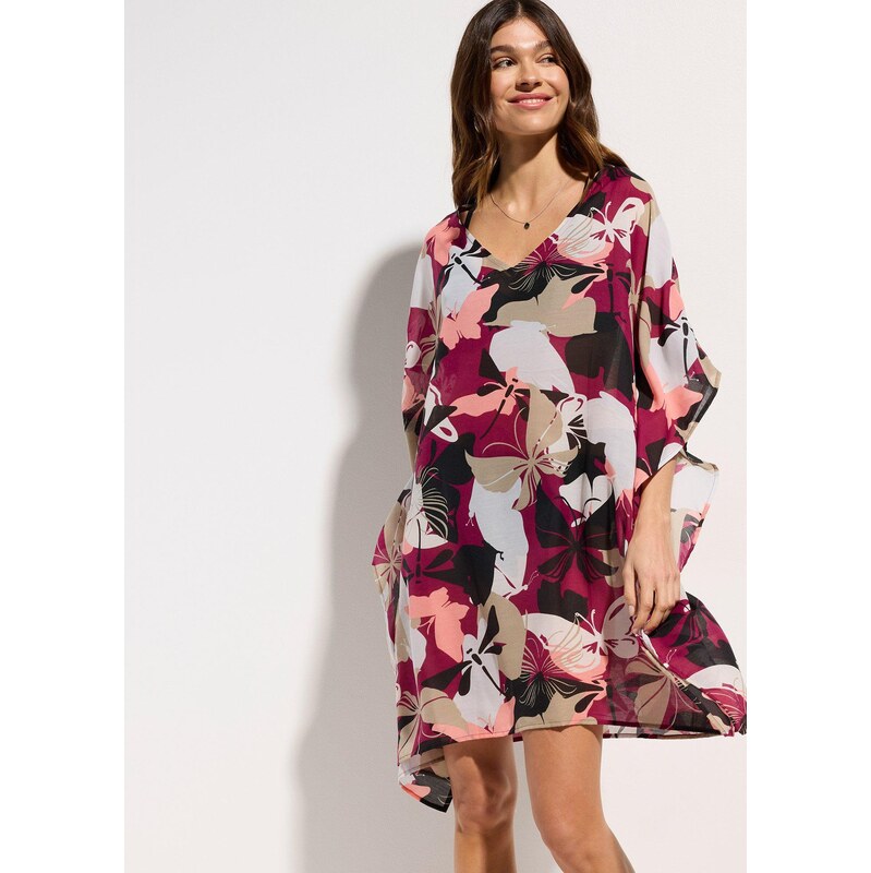 bonprix Oversize plážová tunika fialová Žena