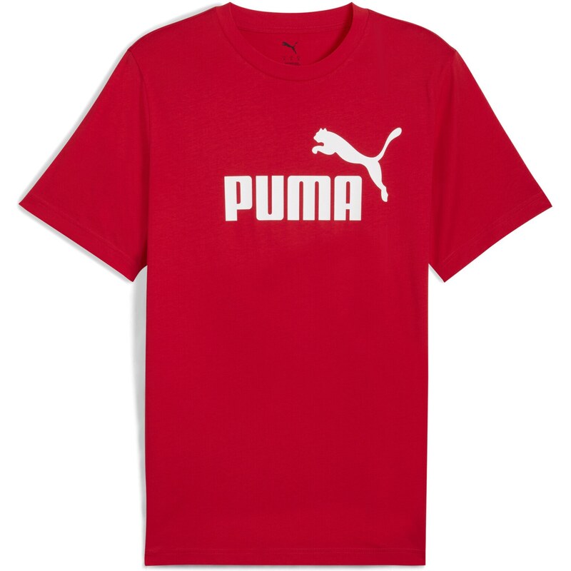PUMA Funkční tričko Essentials No. 1 krvavě červená / bílá