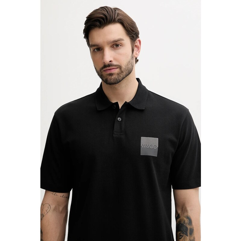 Bavlněné polo tričko HUGO Dusplity