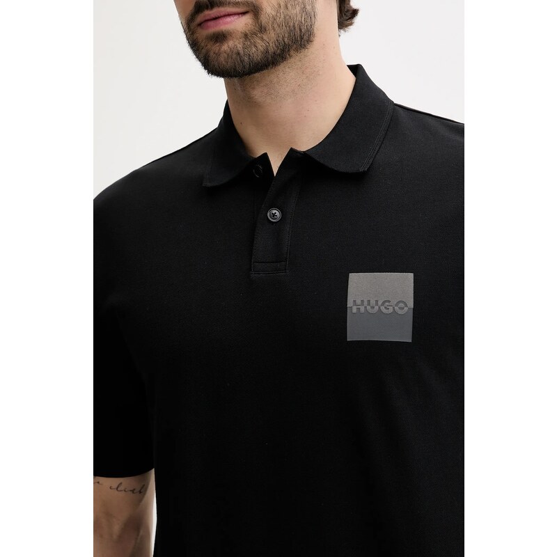 Bavlněné polo tričko HUGO Dusplity