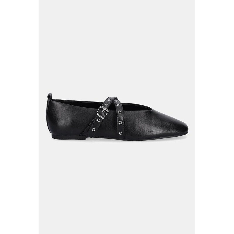 Kožené baleríny Tommy Jeans TJW LEATHER MARYJANE BALLERINA