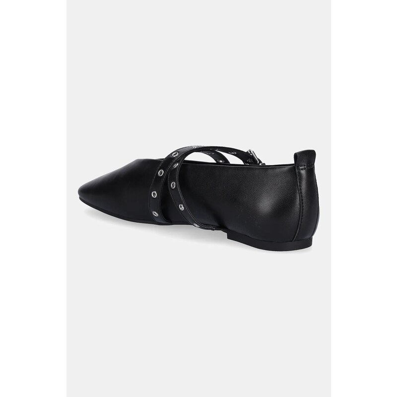 Kožené baleríny Tommy Jeans TJW LEATHER MARYJANE BALLERINA