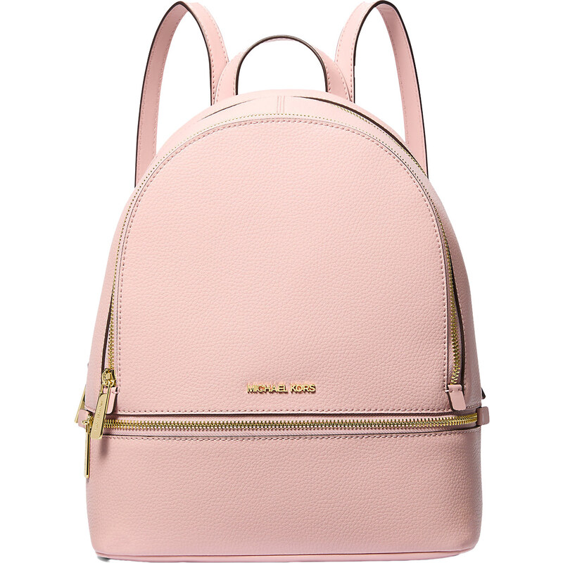 Michael Kors Batoh Rhea Medium Pebbled Leather Backpack Powder
