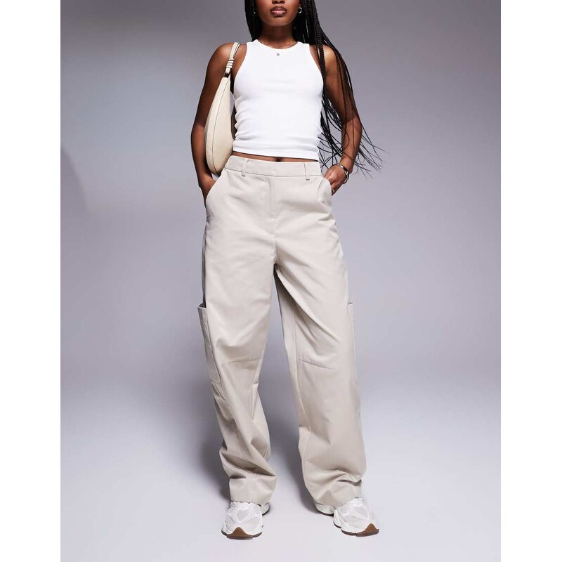ASOS DESIGN tailored horseshoe trousers with utility pocket detail in 112652443