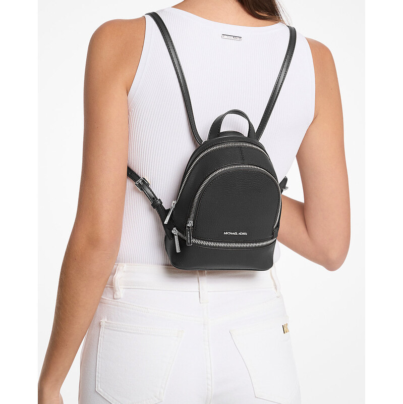 Michael Kors kožený batoh Rhea Mini černý 106410071