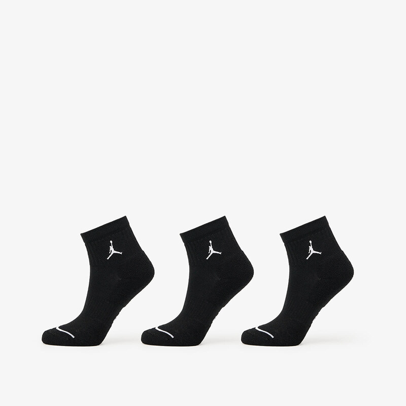 Ponožky Jordan Everyday Ankle Socks 3-Pack Black/ White XL