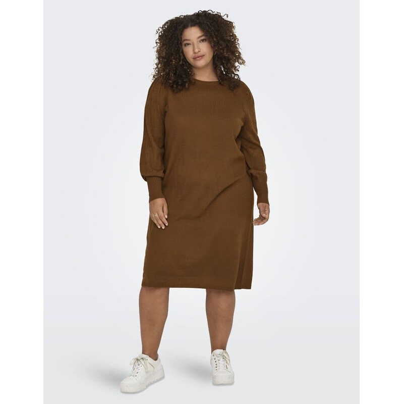 ONLY Curve Knit dress in brown 115503878