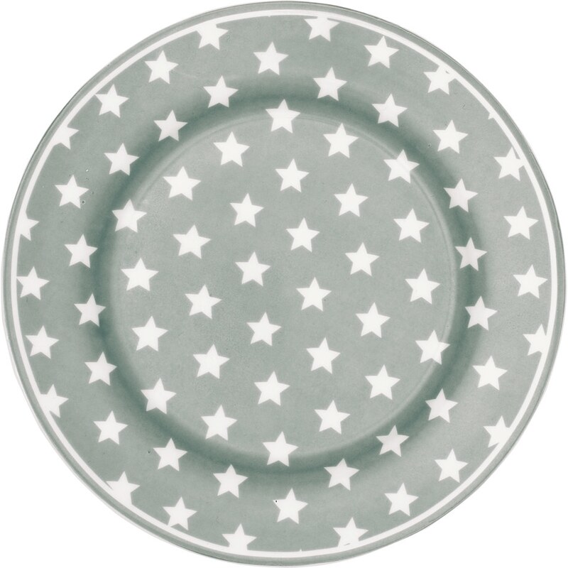 Green Gate Talíř Star Grey, 20,5 cm