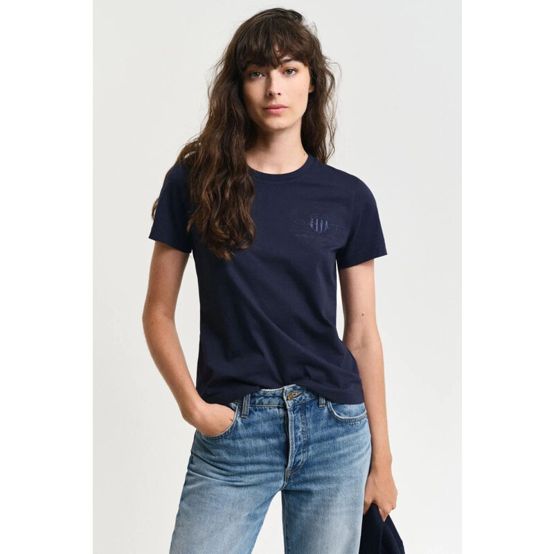 TRIČKO GANT REG TONAL SHIELD SS T-SHIRT EVENING BLUE 103721432