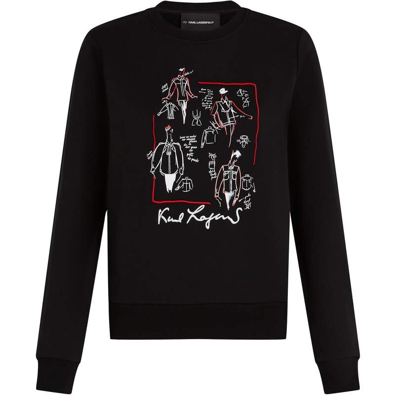 Karl Lagerfeld Mikina Karl Series rubínově červená / černá /