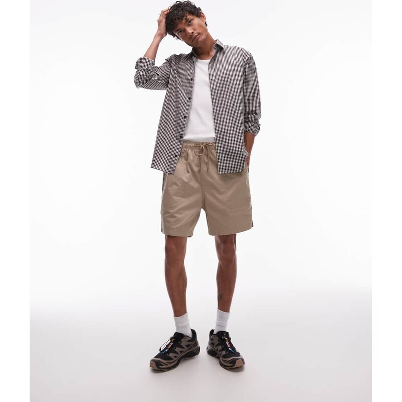 Dickies pelican rapids cotton shorts in light tan-Brown