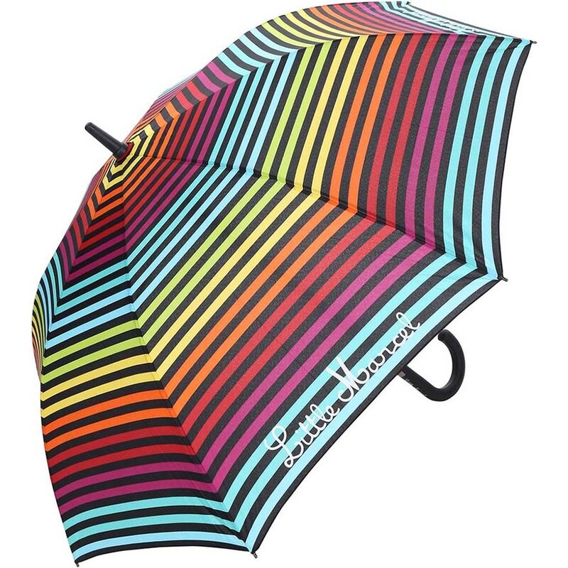 Barevný velký deštník s černými proužky Little Marcel Pamela