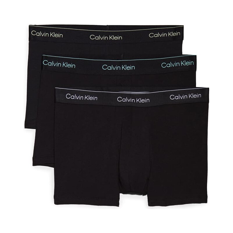 Calvin Klein Icon Cotton Stretch 3 pack trunks in black with