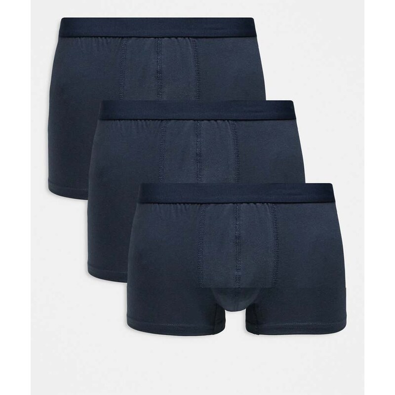 New Look 3 pack trunks in navy-Blue