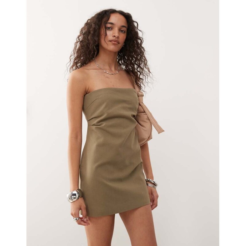 Lioness Tranquility linen look cotton bandeau gathered mini