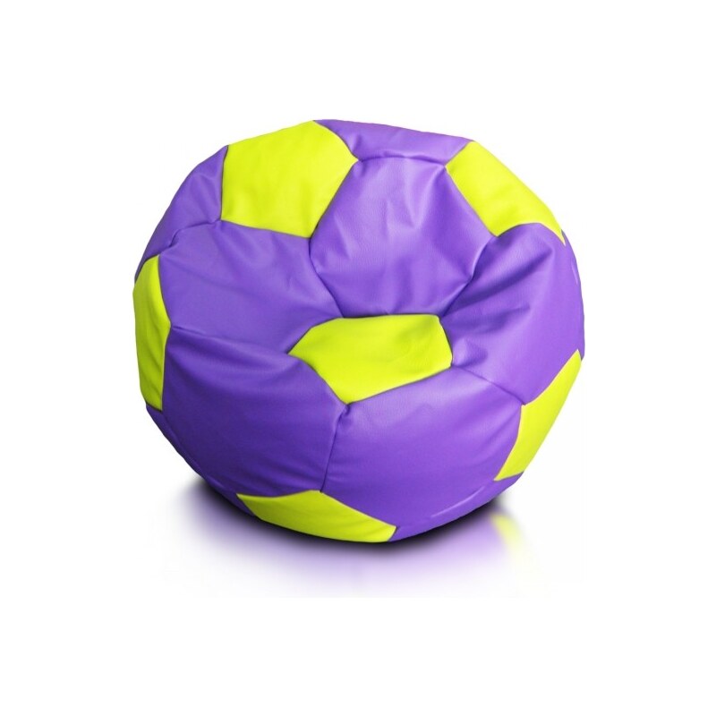 Ecopuf Sedací vak (pytel) sport xxl míč fialovo-limetkový