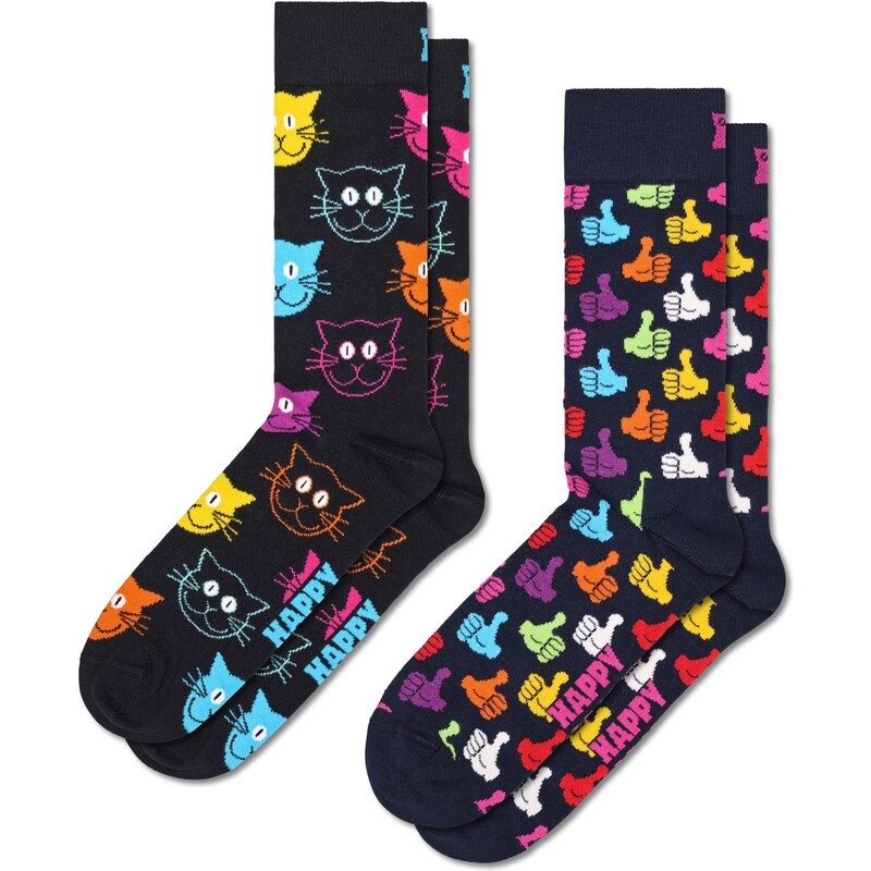 Happy Socks Ponožky 2-Pack Cat Socks mix barev