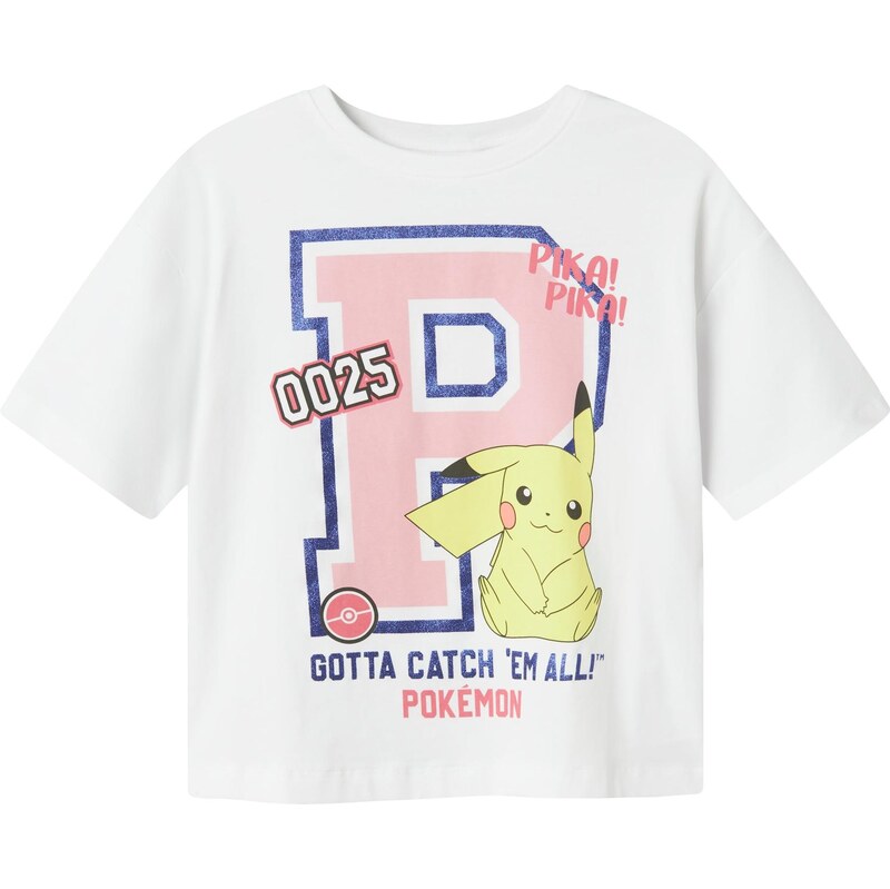 NAME IT Tričko NKFJixa Pokemon modrá / žlutá / růžová / bílá