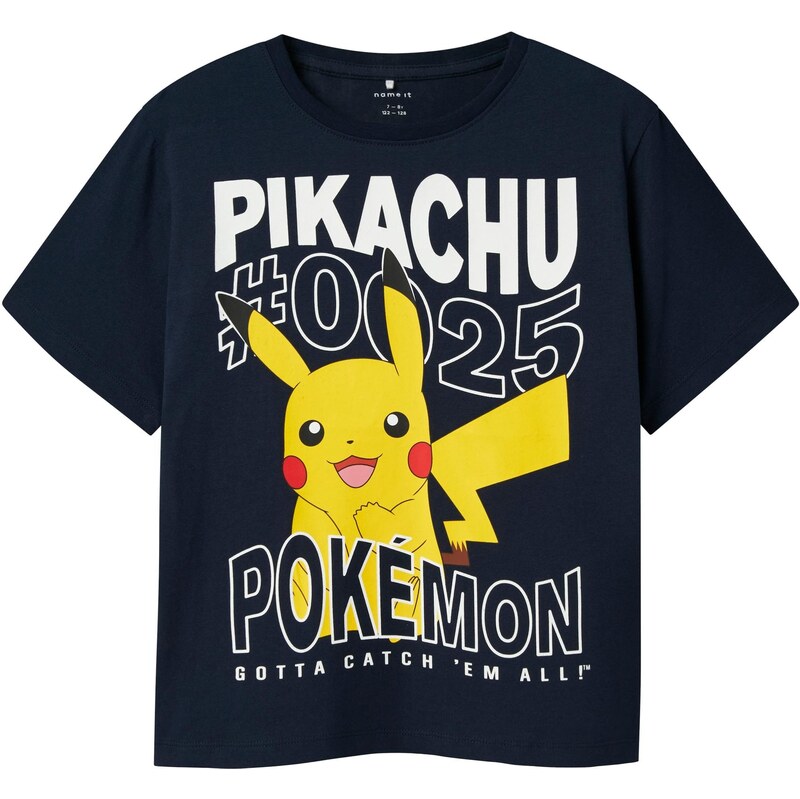 NAME IT Tričko NKMJamish Pokemon námořnická modř / žlutá /
