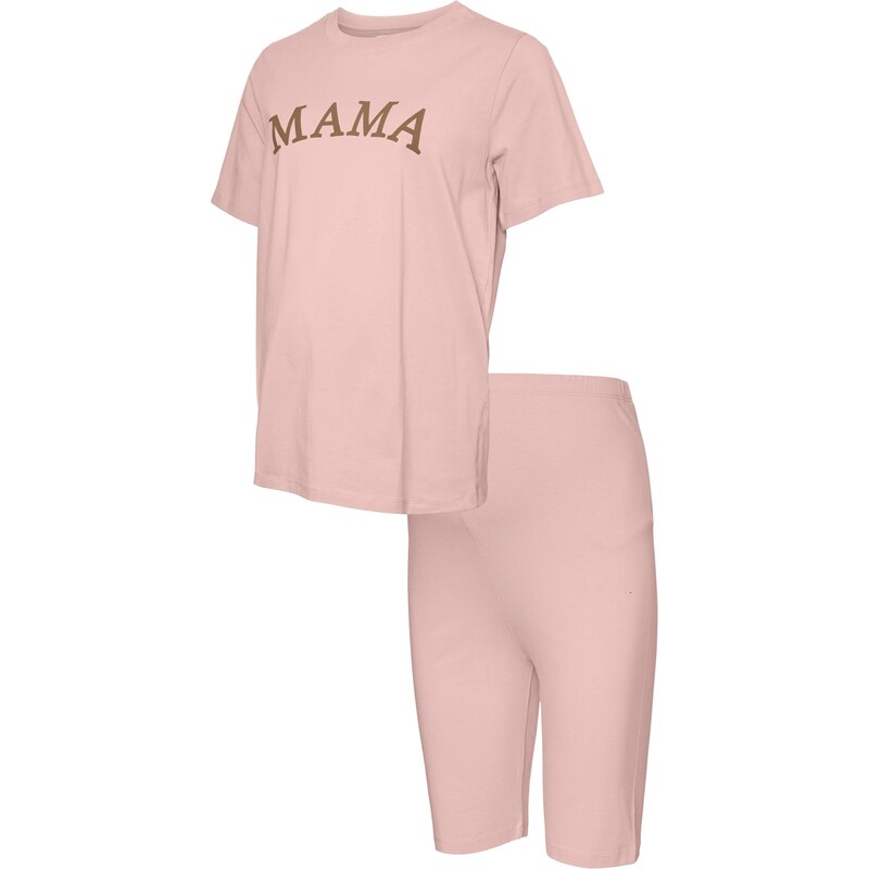 MAMALICIOUS Domácí oblečení MLKAJA olivová / růžová