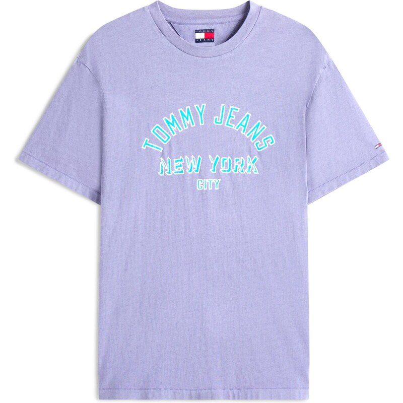 Tommy Jeans Tričko tyrkysová / indigo / bílá