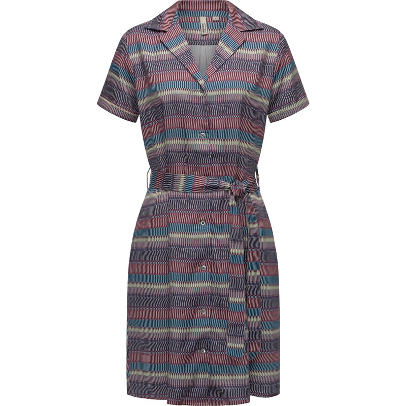 Ragwear Košilové šaty modrá / marine modrá / šedá / fialová