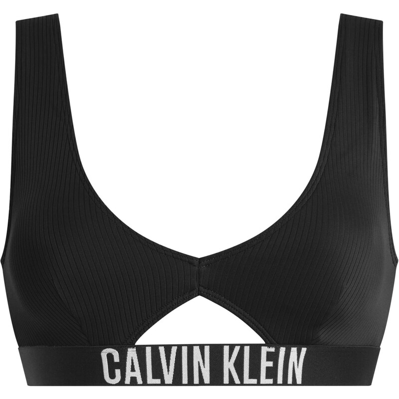 Calvin Klein Swimwear Horní díl plavek černá / bílá