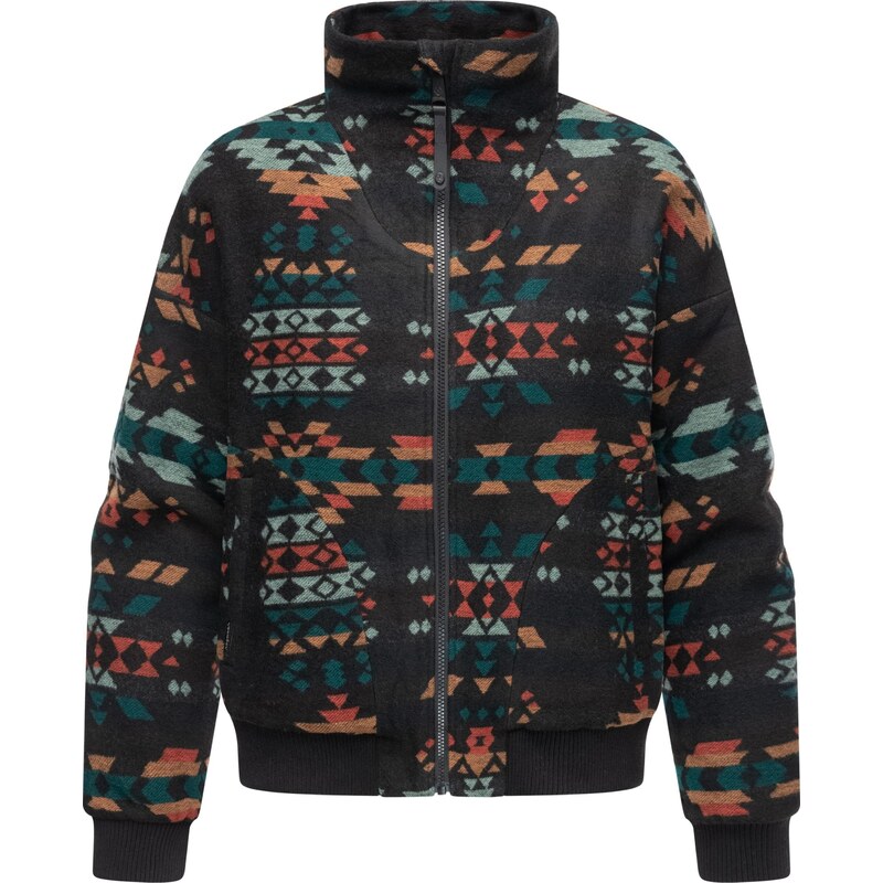Ragwear Přechodná bunda Toscia Ikat světlemodrá / smaragdová /