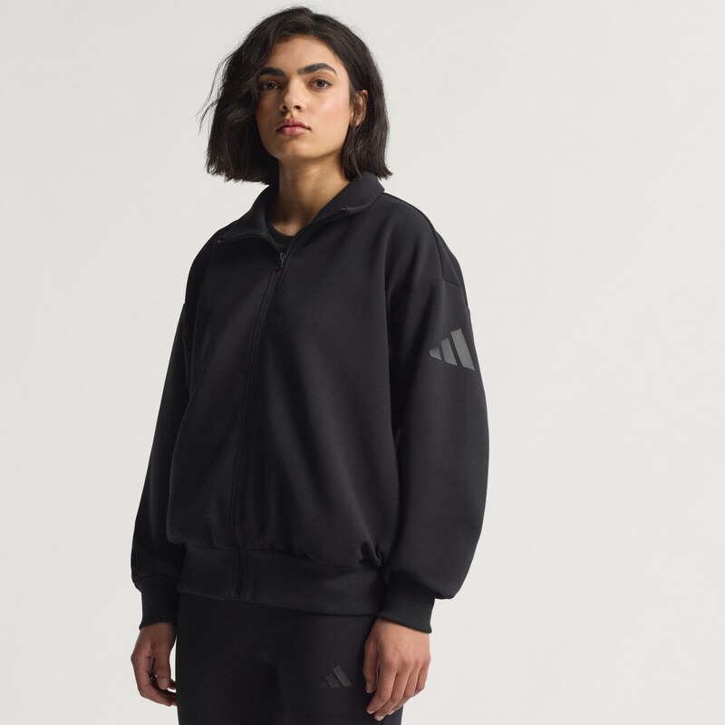 Adidas Volný top Soft Lux se zipem po celé délce