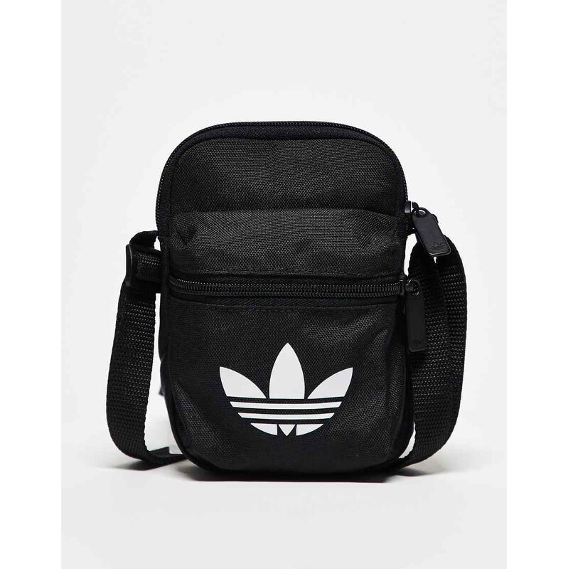 adidas Originals Adicolor classic festival bag in black and white 115503843