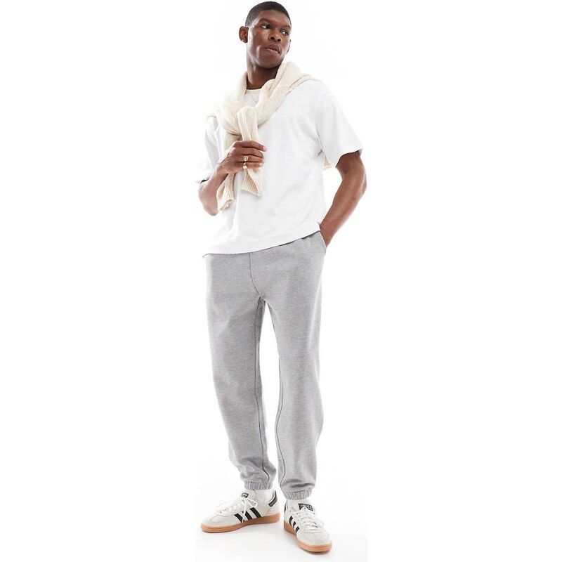 ASOS DESIGN essentials tapered jogger in grey marl
