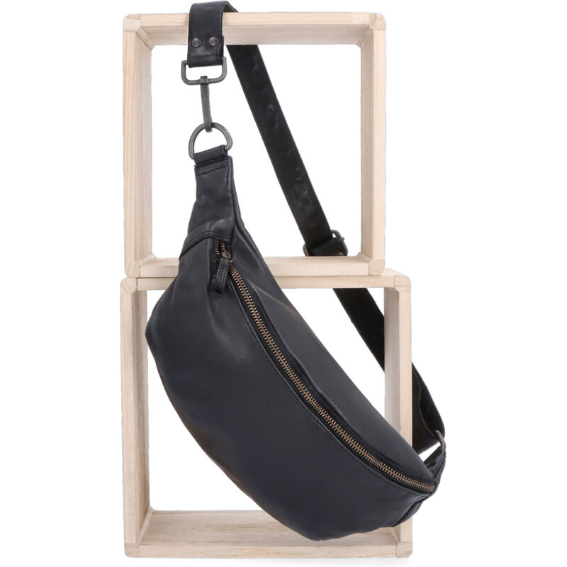 Kožená ledvinka crossbody Noelia Bolger černá NB 2403 C