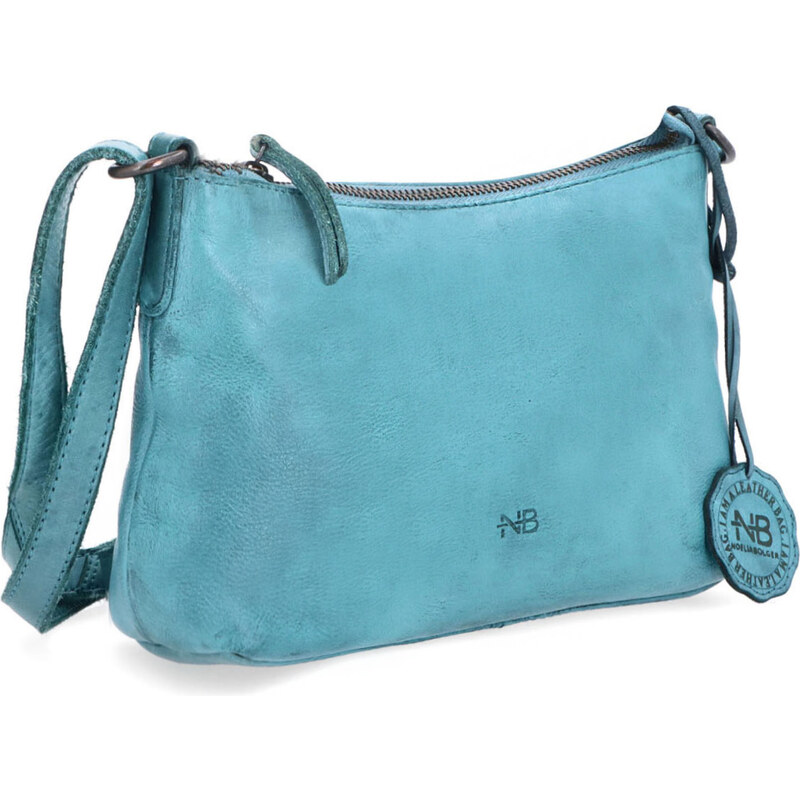 Kožená kabelka crossbody Noelia Bolger zelená NB 2406 TYR
