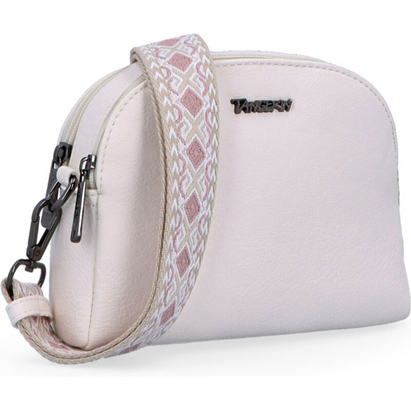 Kabelka ze syntetické kůže crossbody Tangerin béžová 8044 K 106554730