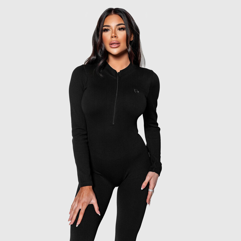 Dámský žebrovaný overal Iron Aesthetics Rib Lady, černý