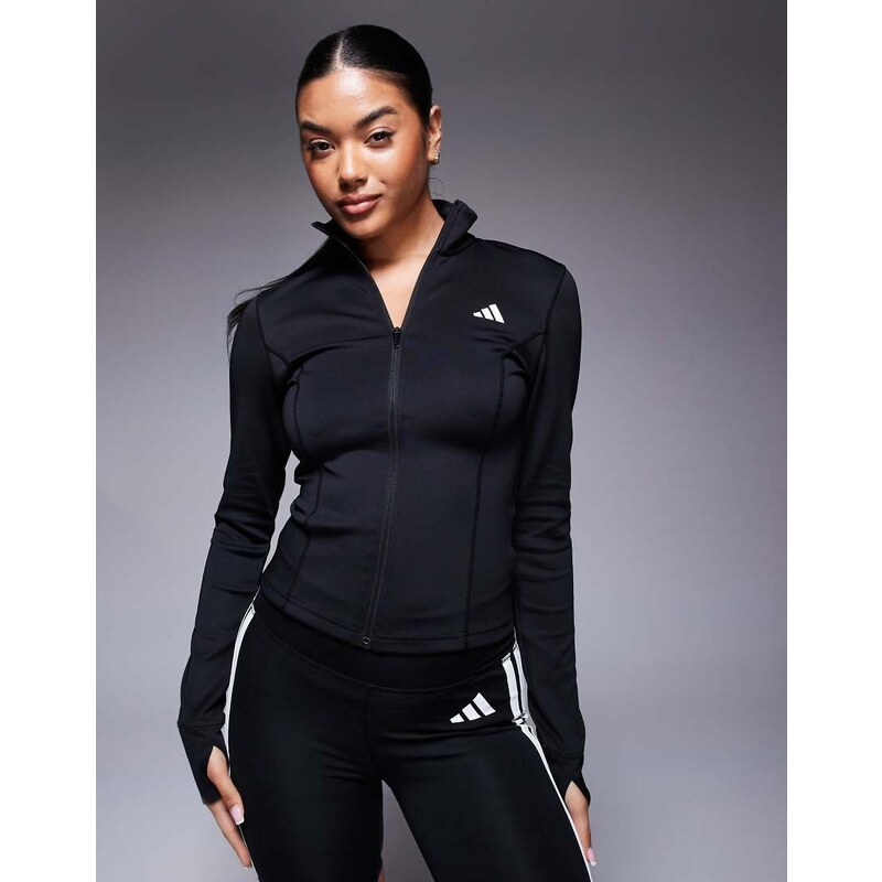 adidas performance adidas Training Optime essentials jacket in black 106518961