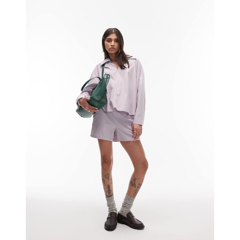 Resume pull on drawstring waist shorts in copper stripe co-ord-Multi 106519133