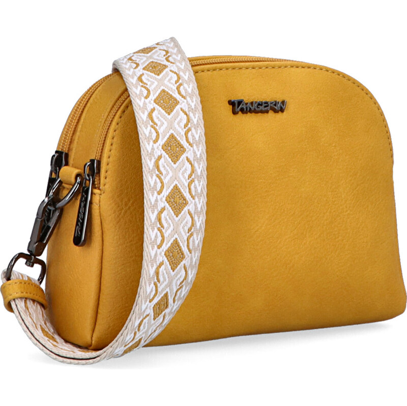 Kabelka ze syntetické kůže crossbody Tangerin žlutá 8044 ZLU 106555007