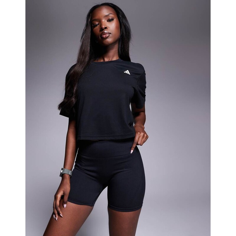 adidas performance adidas Training knitted 4 inch shorts in black 106532438