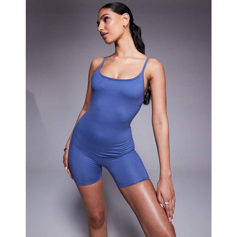 4505 soft touch strappy romper with inner bra in china blue 106532460