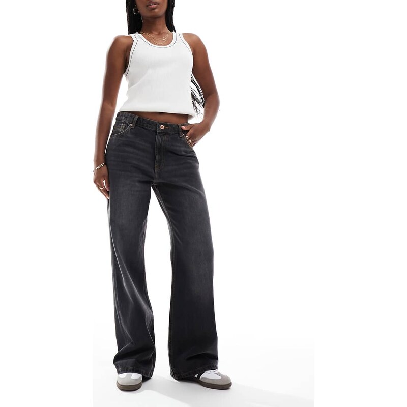 Bershka baggy jeans in black