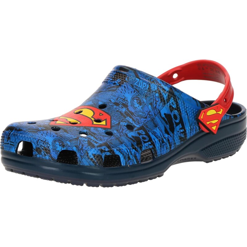 Crocs Pantofle Superman Classic modrá / žlutá / červená / černá