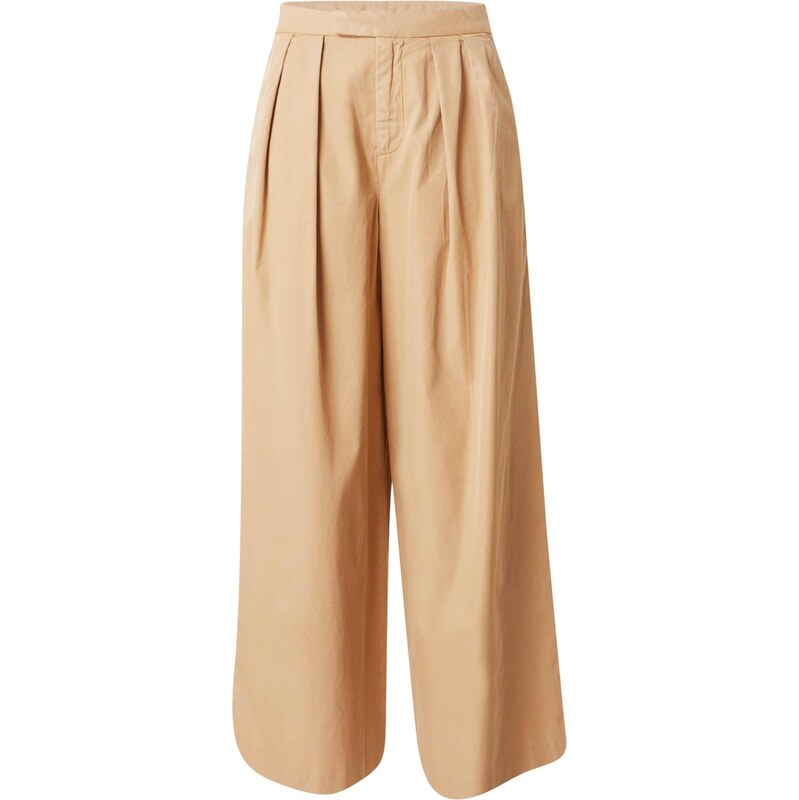 GAP Kalhoty se sklady v pase cappuccino 107600281