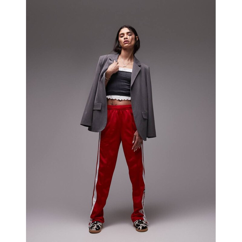 adidas Originals Adibreak track pants in red 107609208