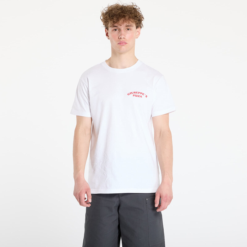 Tričko Urban Classics Giuseppes Pizzeria Tee White XXL