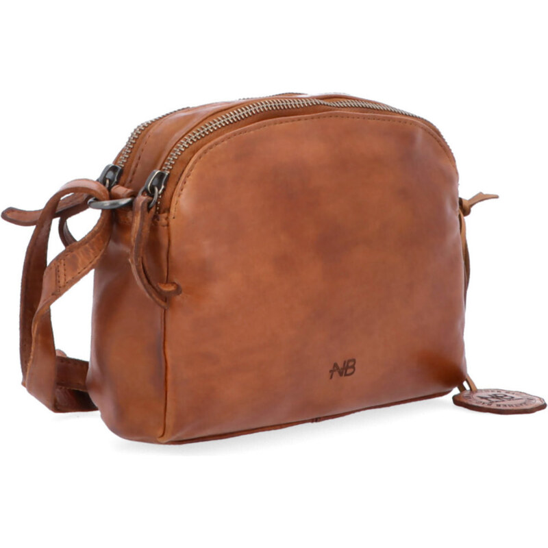 Kožená kabelka crossbody Noelia Bolger koňaková NB 2408 KO