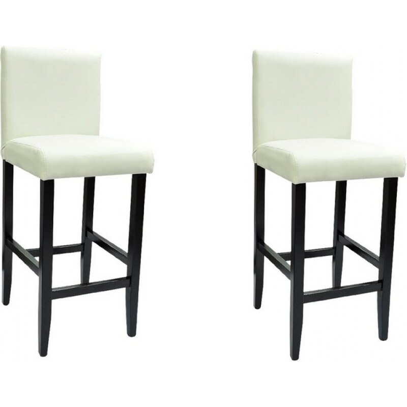 Moderní bílé barové židle (2ks)