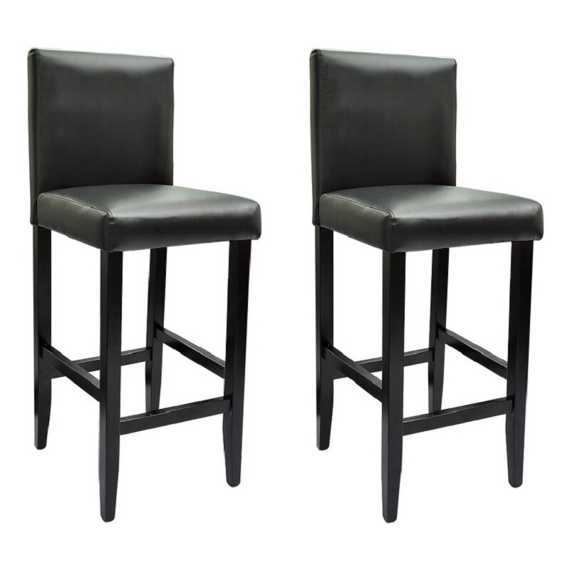 Moderní černé barové židle (2ks)